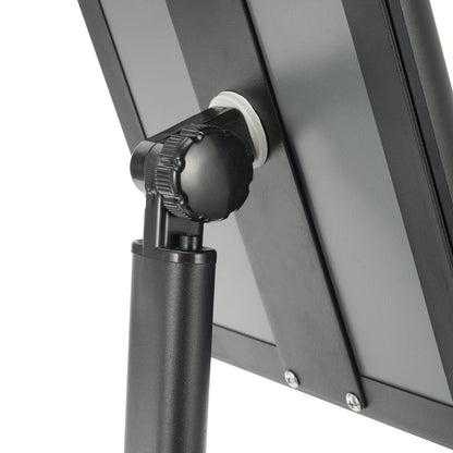 Pedestal Sign Holder, 11 x 17 Inch Vertical and Horizontal Adjustable Poster Stand, Heavy-Duty Floor Standing Sign Holder with Metal Base for Display, Advertisement, and Outdoor, Black