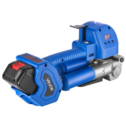 Elektrische Umreifungsmaschine, 2 x 4000-mAh-Akkus, automatisches Umreifungsgerät mit Digitalanzeige für 10–19 mm breite PET-Umreifungsbänder, Umreifungsspannmaschine für Verpackungskartons und Paletten