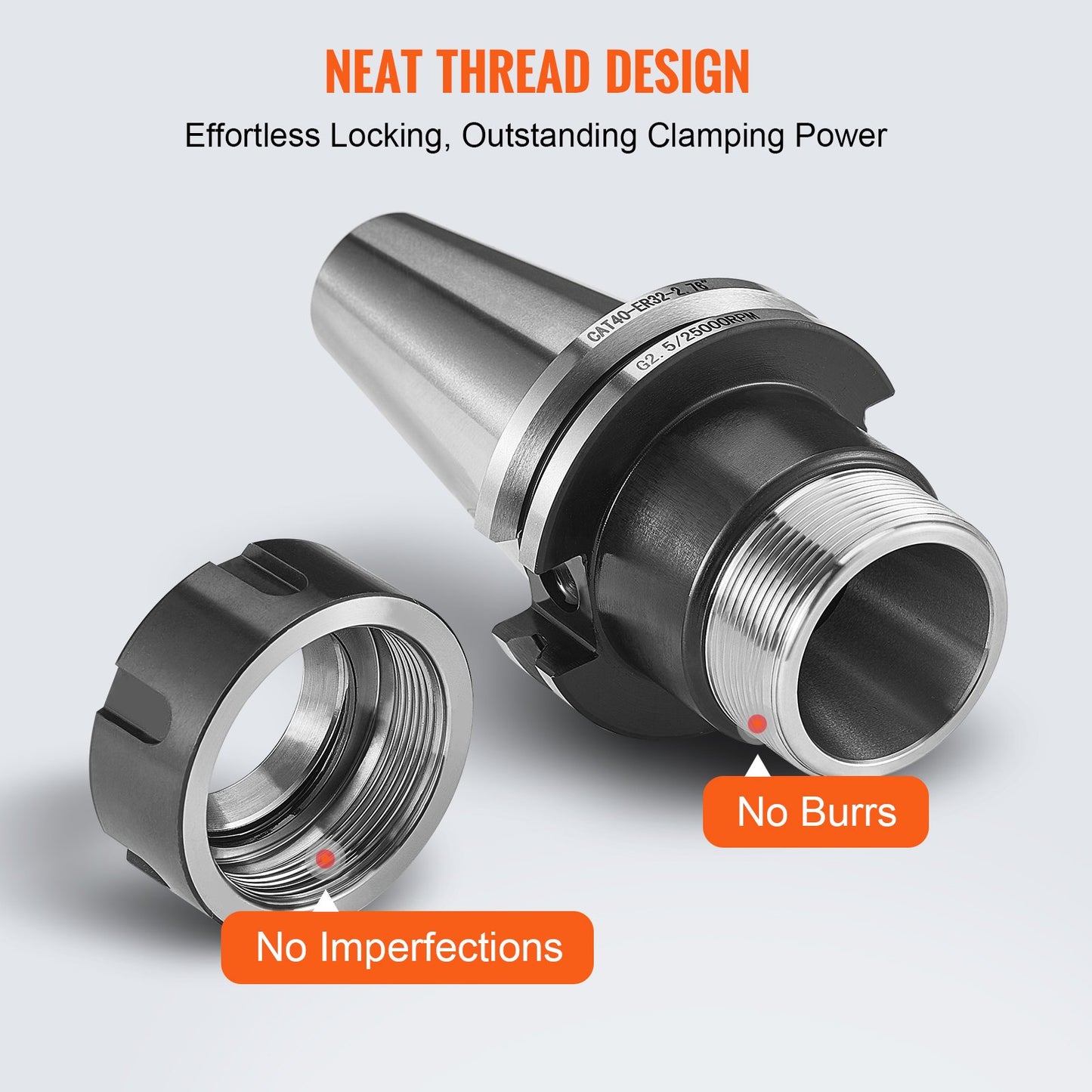 CAT40 Collet Holder ER 16/32 Collet Set, 35 PCs, SLN FMB ER16/32 APU Tool Holders Spring Steel Collet Chucks with 10 Pull Studs and 3 Wrenches, for Milling Machine Drill Presses Boring Machine