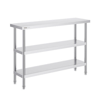 Küchenarbeitstisch aus Edelstahl, 35,6 x 121,9 cm