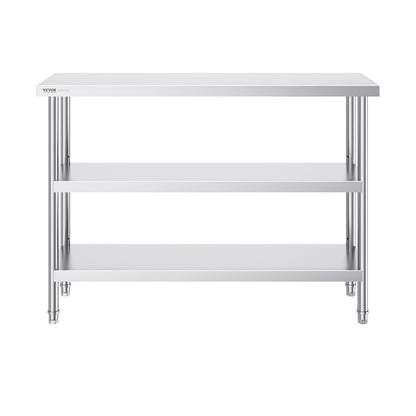 Küchenarbeitstisch aus Edelstahl, 35,6 x 121,9 cm