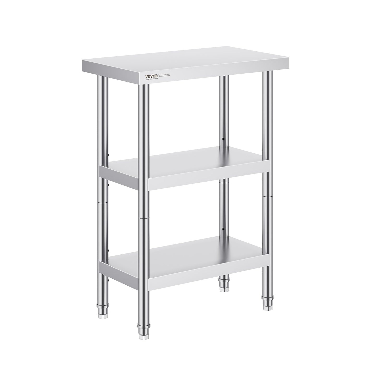 Lebensmittelzubereitungstisch aus Edelstahl, gewerblicher Küchenarbeitstisch, 35,6 x 61 cm