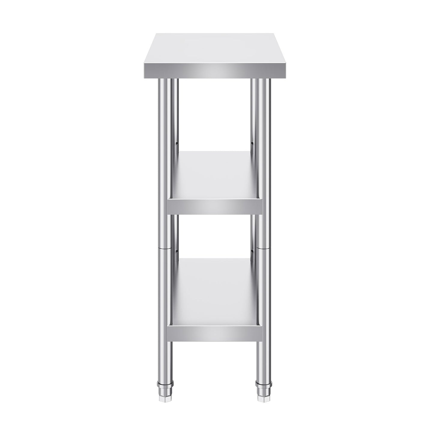 Lebensmittelzubereitungstisch aus Edelstahl, gewerblicher Küchenarbeitstisch, 35,6 x 61 cm