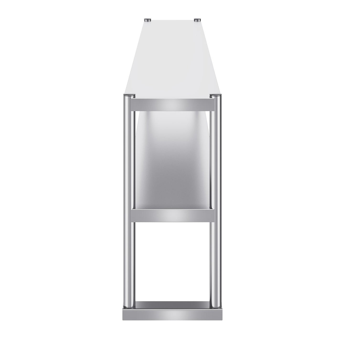 Doppelter Arbeitstisch aus Edelstahl, 12 x 72 Zoll (ca. 30 x 183 cm), höhenverstellbar, für Küche, Restaurant und Werkstatt