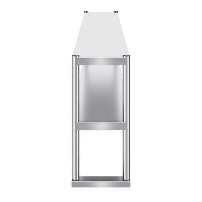 Doppelter Arbeitstisch aus Edelstahl, 12 x 72 Zoll (ca. 30 x 183 cm), höhenverstellbar, für Küche, Restaurant und Werkstatt