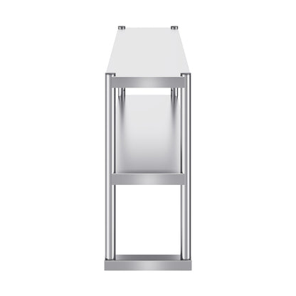 Doppelter Arbeitstisch aus Edelstahl, 12 x 48 Zoll (ca. 30 x 122 cm), höhenverstellbar, für Küche, Restaurant und Werkstatt