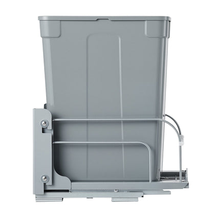 Pullout Trash Can for Kitchen Cabinets, Garbage Waste Recycling Bin, Under Mount Waste Container, with Heavy Duty Metal Soft Close Sliding System and Door Kit, for Sink, Under Counter