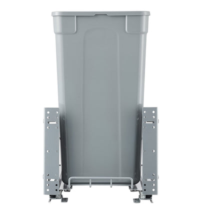 Pullout Trash Can for Kitchen Cabinets, Garbage Waste Recycling Bin, Under Mount Waste Container, with Heavy Duty Metal Soft Close Sliding System and Door Kit, for Sink, Under Counter