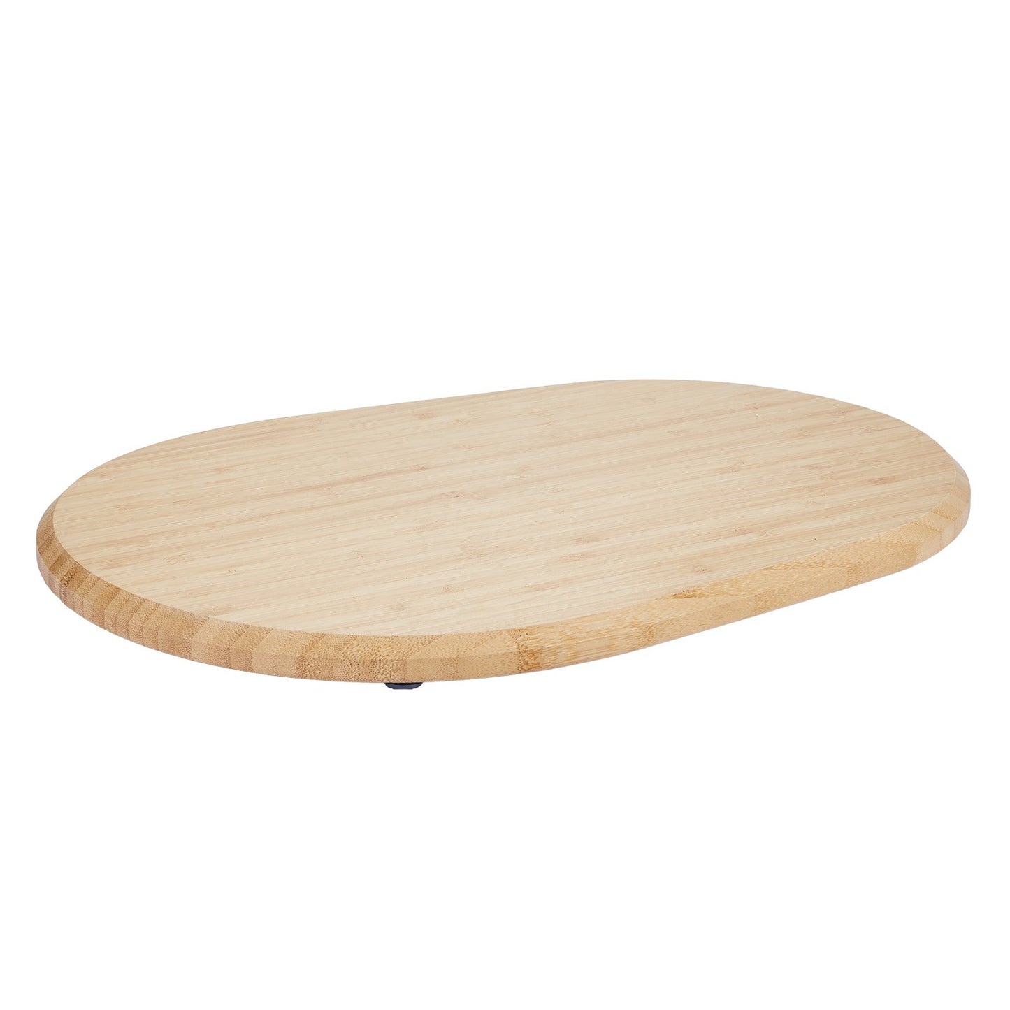 Küchenmaschinen-Schieber, oval, 40 x 28 cm, kompatibel mit Standmixern mit Kippkopf (5,5–8 l), PTFE-Füße, Ablagefach für Küchenarbeitsplatten, Naturholz