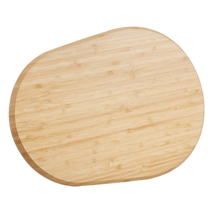 Küchenmaschinen-Schieber, oval, 40 x 28 cm, kompatibel mit Standmixern mit Kippkopf (5,5–8 l), PTFE-Füße, Ablagefach für Küchenarbeitsplatten, Naturholz