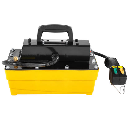 689 bar(10,000PSI) Air Hydraulic Pump, 2.3 L(0.61 Gal) Reservoir, NPT 9.5mm(3/8 In) Oil Outlet, NPT 6.4mm(1/4 In) Inlet, Plastic Air Hydraulic Pump with Remote Control Actuator, for Automobile Frame Machine & Hydraulic Press