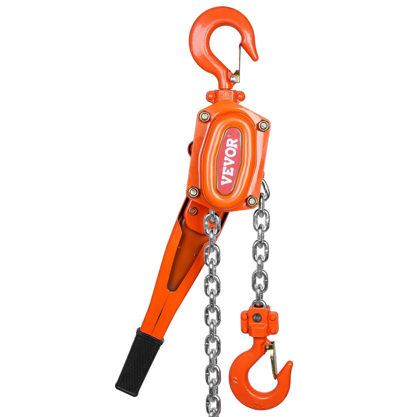 Manual Lever Chain Hoist, 1-1/2 Ton 1496.9 kg Capacity 6.1m Come Along, G80 Galvanized Carbon Steel with Weston Double-Pawl Brake, Auto Chain Leading & 360° Rotation Hook, for Garage Factory Dock