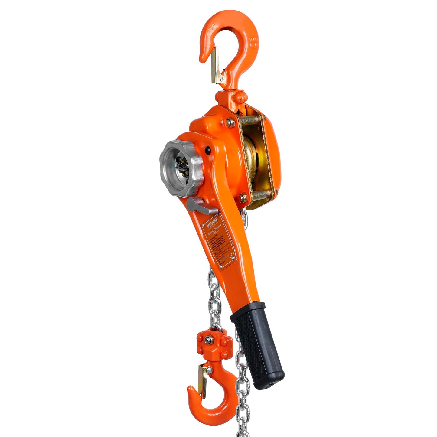 Manual Lever Chain Hoist, 3/4 Ton 748 kg Capacity 3.1m Come Along, G80 Galvanized Carbon Steel with Weston Double-Pawl Brake, Auto Chain Leading & 360° Rotation Hook, for Garage Factory Dock