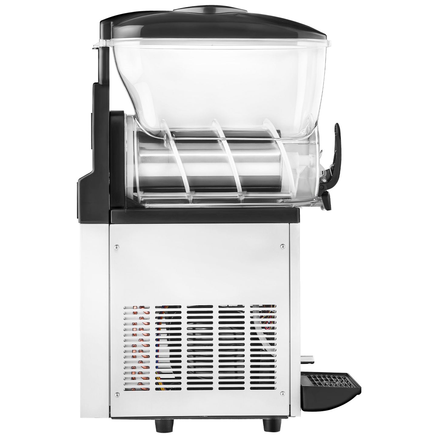 Commercial Frozen Drink Maker, 15L Single Tank Slushy Machine, 60 Cups Stainless Steel Margarita Smoothie Frozen Drink Machine, Slushie Maker for Home Party Restaurants Cafe Bars