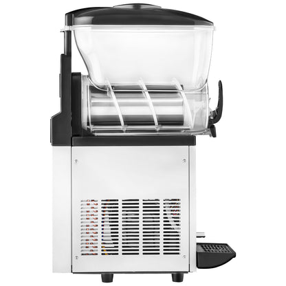 Commercial Frozen Drink Maker, 15L Single Tank Slushy Machine, 60 Cups Stainless Steel Margarita Smoothie Frozen Drink Machine, Slushie Maker for Home Party Restaurants Cafe Bars