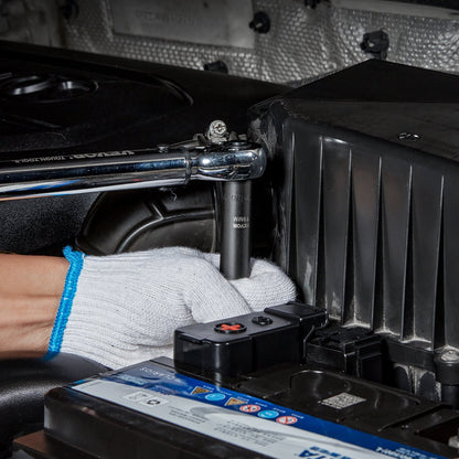 1/2"-Antrieb Schlagschrauber-Steckschlüsselsatz, 33-teilig, SAE 3/8"-1" und metrisch 10-24 mm, 6-kant, aus Chrom-Vanadium-Legierungsstahl für Autoreparaturen, gut lesbare Größenmarkierungen, robuste Konstruktion, inklusive Aufbewahrungskoffer