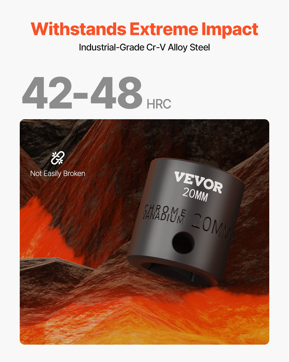 Schlagschrauber-Steckschlüsselsatz 1/2 Zoll, 26-teilig, flache Steckschlüssel, 6-Kant-Steckschlüssel, robuste Ausführung, CR-V, 1/2-Zoll-Antrieb, metrischer Schlagschrauber-Steckschlüsselsatz 10 mm - 36 mm, mit Aufbewahrungsbox