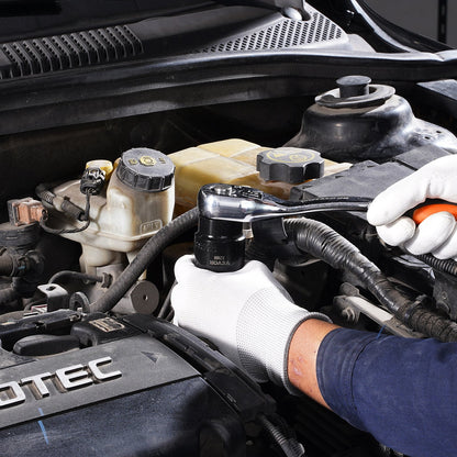 Schlagschrauber-Steckschlüsselsatz 1/2 Zoll, 26-teilig, flache Steckschlüssel, 6-Kant-Steckschlüssel, robuste Ausführung, CR-V, 1/2-Zoll-Antrieb, metrischer Schlagschrauber-Steckschlüsselsatz 10 mm - 36 mm, mit Aufbewahrungsbox