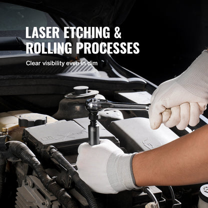 1/4" Drive Impact Socket Set, 14 Piece Deep Socket Set Metric 4-15mm, 6 Point Cr-Mo Alloy Steel for Auto Repair, Easy-to-Read Size Markings, Rugged Construction, Socket Organizer