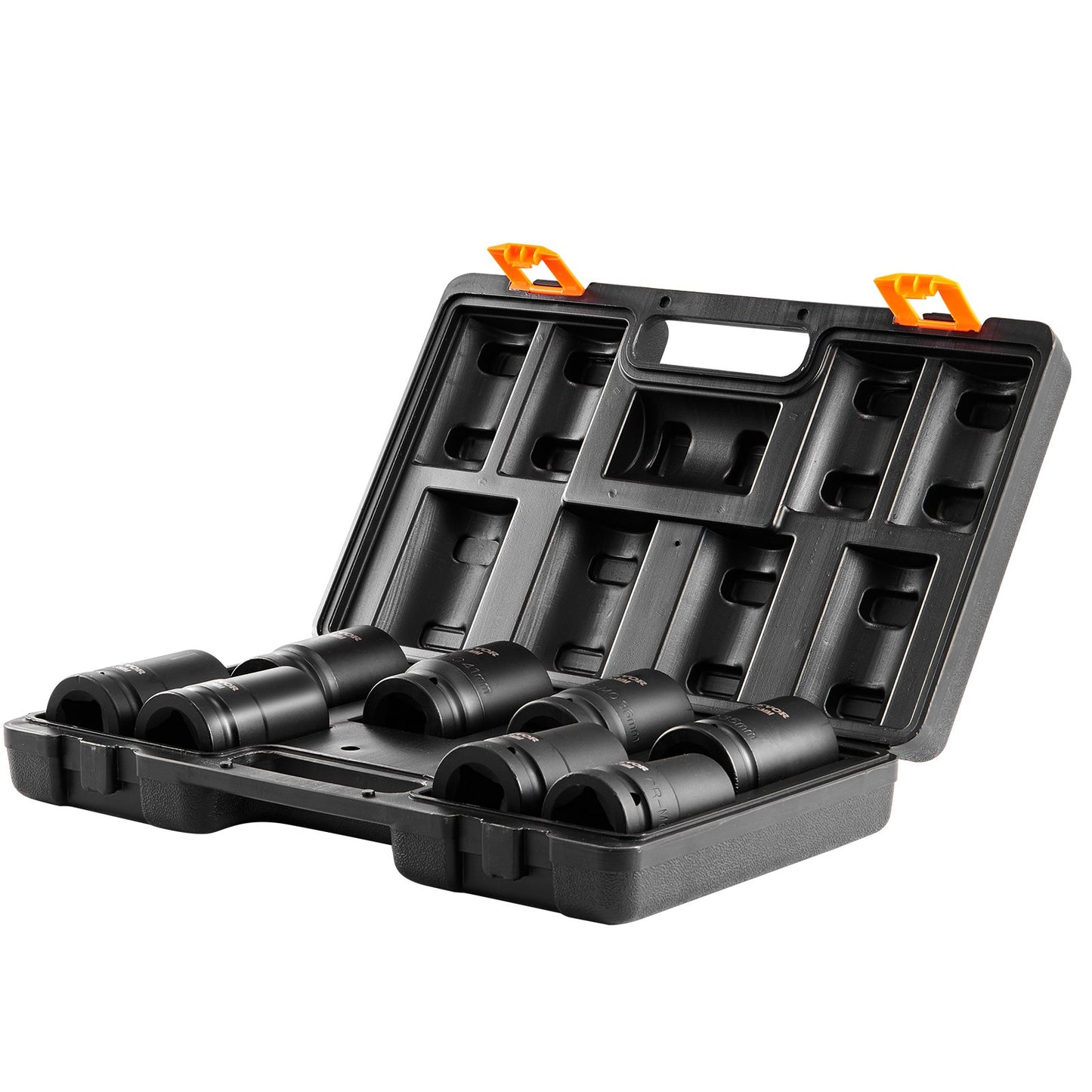 Schlagschrauber-Steckschlüsselsatz, 8-teilig, 6-kant, 2,5 cm Antriebsbit, Ratschen-Werkzeugkoffer