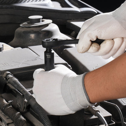 1/4" Drive Impact Socket Set, 55 Piece Deep & Shallow Socket Set SAE 5/32"-9/16" and Metric 4-15mm, 6 Point CR-V Alloy Steel for Auto Repair, Easy-to-Read Size Markings, Storage Case