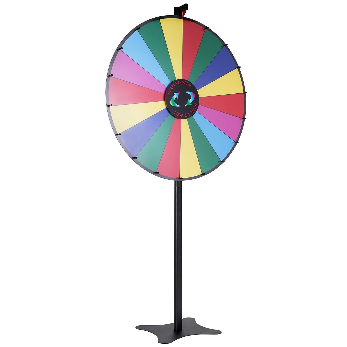 36 inch Spinning Prize Wheel, 18 Slots Spinning Wheel, Roulette Wheel with a Dry Erase and 2 Markers, Tabletop or Floor Standing Win Fortune Spin Games in Party Pub Trade Show Carnival