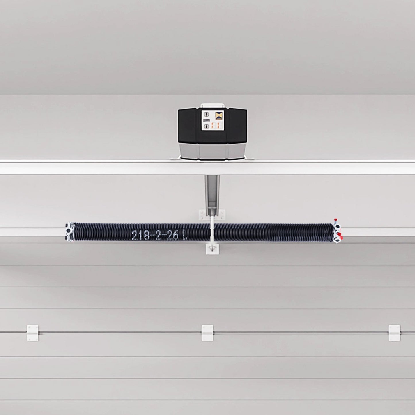 Garage Door Torsion Springs, Pair of 0.218 x 2 x 26 in, 16000 Cycles, Electrophoresis Black Coated for Replacement, Garage Door Springs with Non-Slip Winding Bars, Gloves and Mounting Wrench