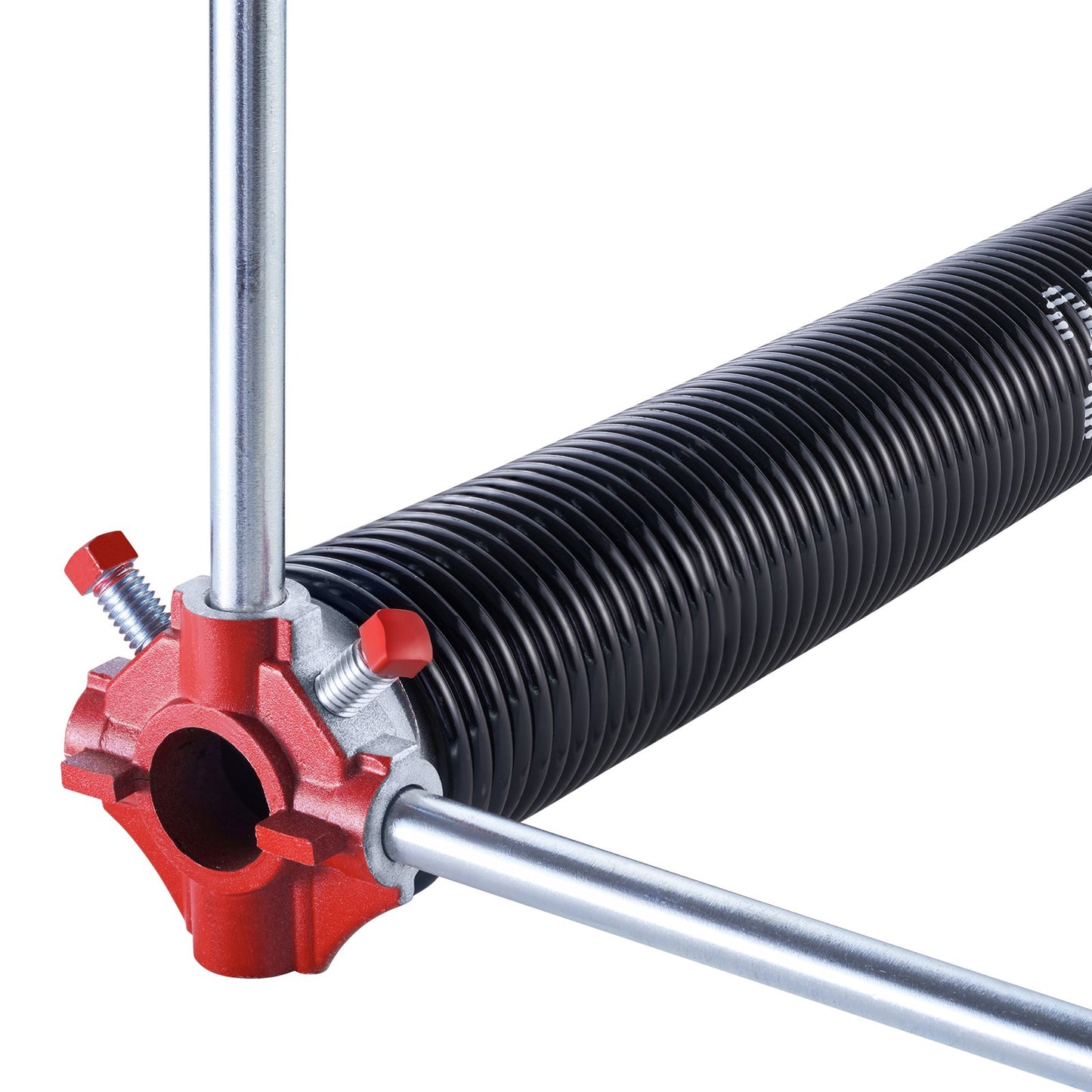 Garagentor-Torsionsfedern, Paar, 0,225 x 2 x 27 Zoll, 16.000 Zyklen, elektrophoretisch schwarz beschichtet, inklusive rutschfester Aufziehstangen, Handschuhen und Montageschlüssel