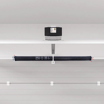 Garage Door Torsion Springs, Pair of 0.250 x 2 x 35 in, 16000 Cycles, Electrophoresis Black Coated for Replacement, Garage Door Springs with Non-Slip Winding Bars, Gloves and Mounting Wrench