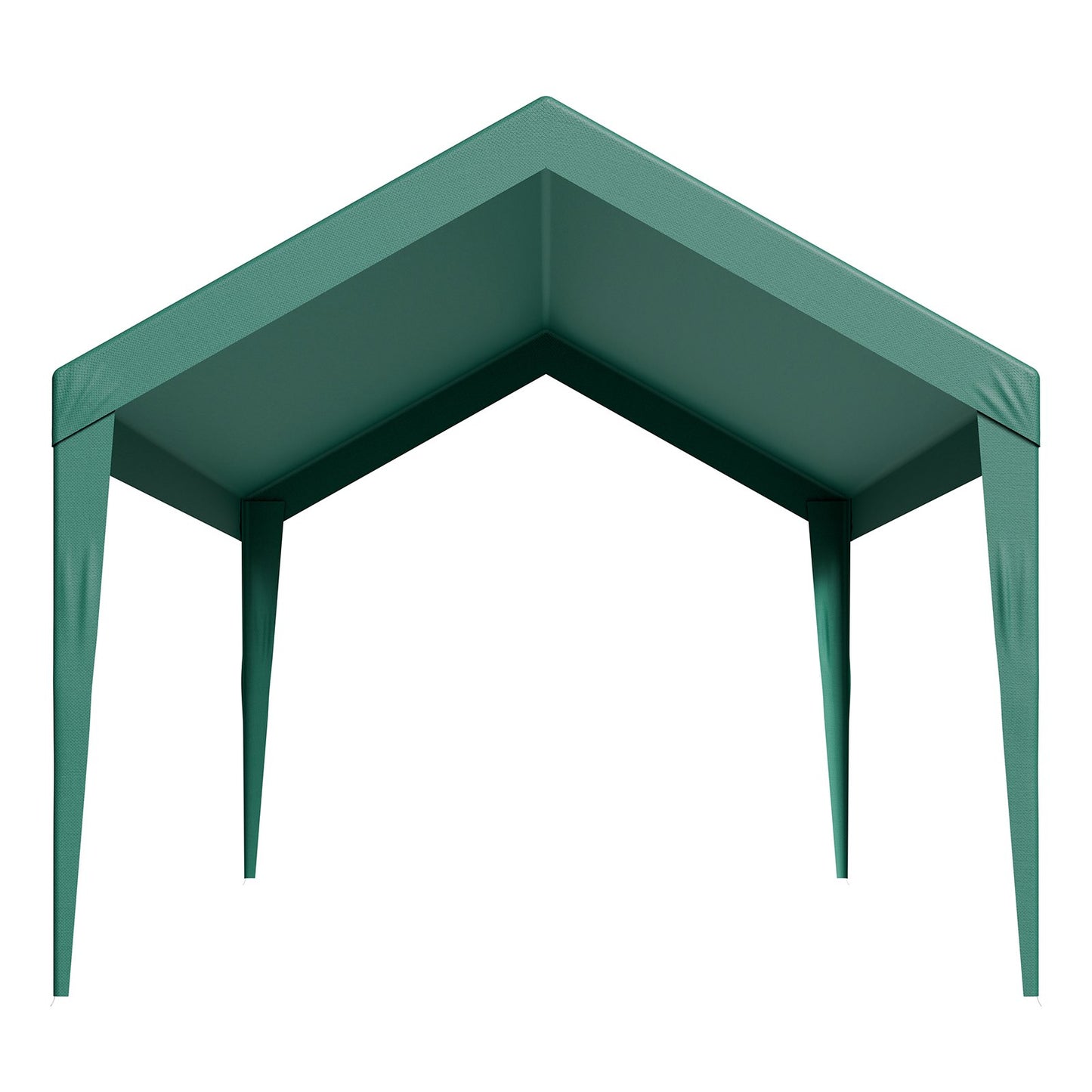 Carport Replacement Canopy, 3 x 6 m Potable Garage Tent Top Tarp, UV-Resistant & Waterproof Car Shelter Tarp, Heavy Duty Car Port Cover with Ball Buggees, Dark Green, Frame Not Included