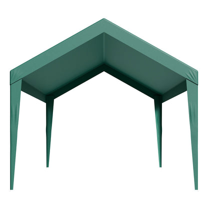 Carport Replacement Canopy, 3 x 6 m Potable Garage Tent Top Tarp, UV-Resistant & Waterproof Car Shelter Tarp, Heavy Duty Car Port Cover with Ball Buggees, Dark Green, Frame Not Included