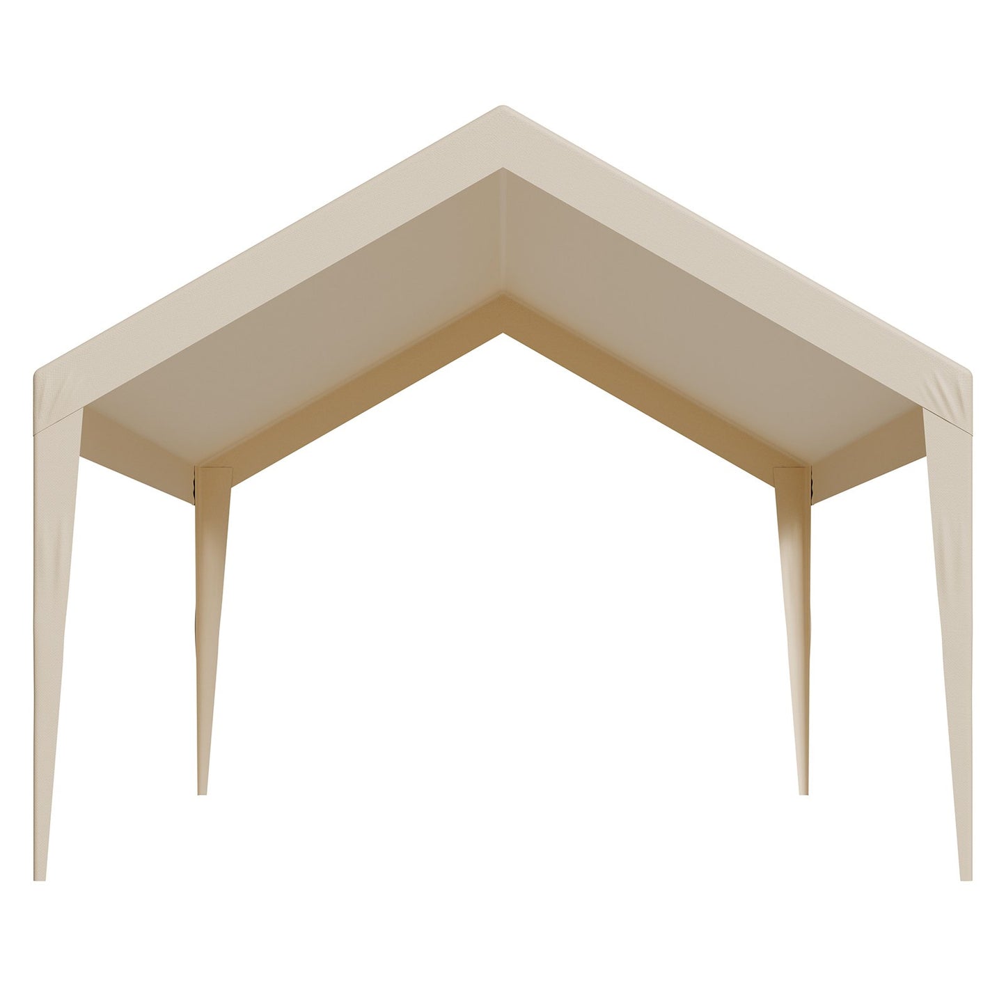 Carport-Ersatzüberdachung, 3,6 x 6 m, tragbare Garagenzeltplane, UV-beständige und wasserdichte Autoschutzplane, robuste Carport-Abdeckung mit Kugelgelenken, beige, Gestell nicht enthalten