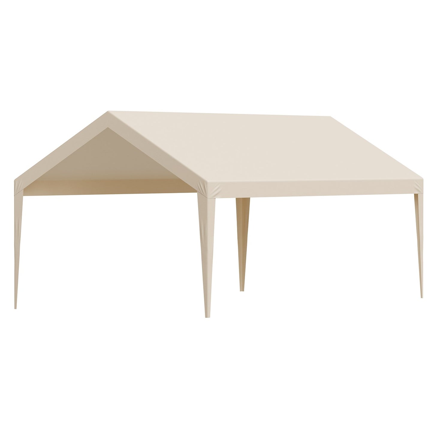 Carport-Ersatzüberdachung, 3,6 x 6 m, tragbare Garagenzeltplane, UV-beständige und wasserdichte Autoschutzplane, robuste Carport-Abdeckung mit Kugelgelenken, beige, Gestell nicht enthalten