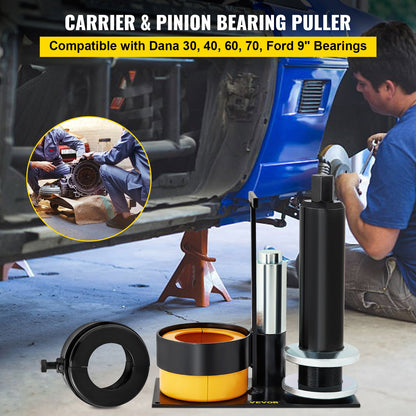 Carrier & Pinion Bearing Puller, Compatible with Dana 30, 40, 60, 70, Ford 9\" Bearings, Pinion Puller Tool with 2 Clamshells, 45# Steel Clamshell Carrier Bearing Puller for Auto Repair