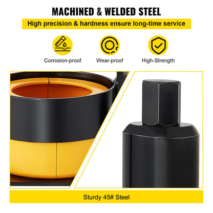 Carrier & Pinion Bearing Puller, Compatible with Dana 30, 40, 60, 70, Ford 9\" Bearings, Pinion Puller Tool with 2 Clamshells, 45# Steel Clamshell Carrier Bearing Puller for Auto Repair