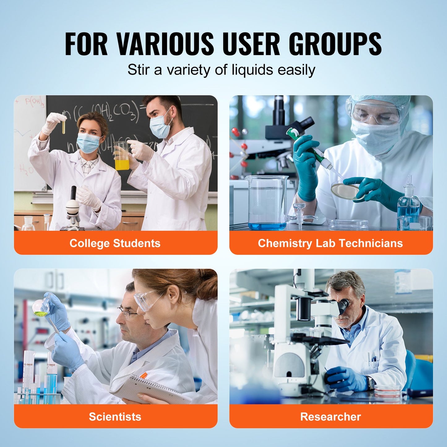 Magnetrührer, 0–1500 U/min, Rührplatte mit einstellbarem Drehzahlregler, 21-Liter-Rührplatten-Set, inklusive Rührstab