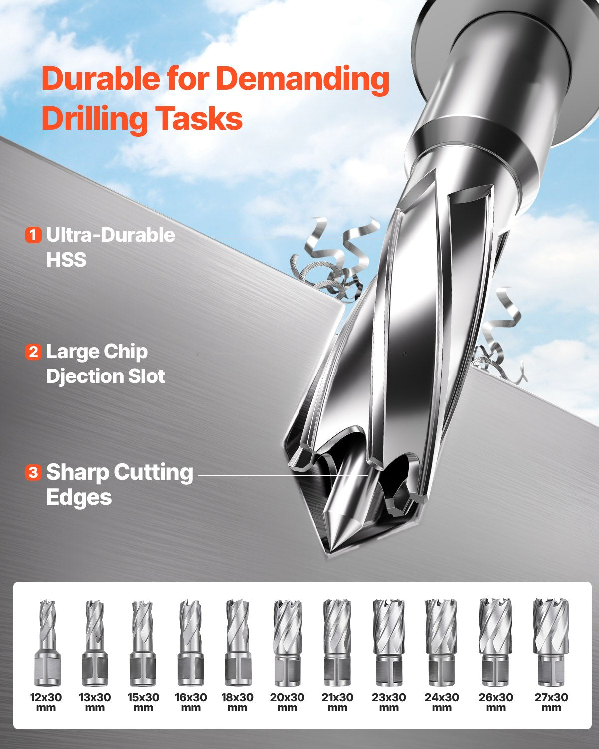 Magnetbohrmaschine, 1400-W-Motor, 40,6 mm Bohrdurchmesser, 1280 lbf Drehmoment, tragbare elektrische Magnetbohrmaschine mit 11 Kernbohrern, 800 U/min Drehzahl, Bohrmaschine für Metalloberflächen, Heimwerkerbedarf
