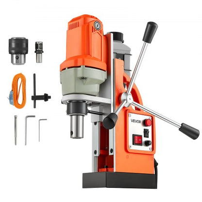Magnetic Drill Press, 1200 W, 38 mm Boring Diameter, 10000N Power Mag Drill Press, 900 RPM Speed, with Weldon Shank, Efficient Cooling, for Metal Surface, Industrial and Home Improvement