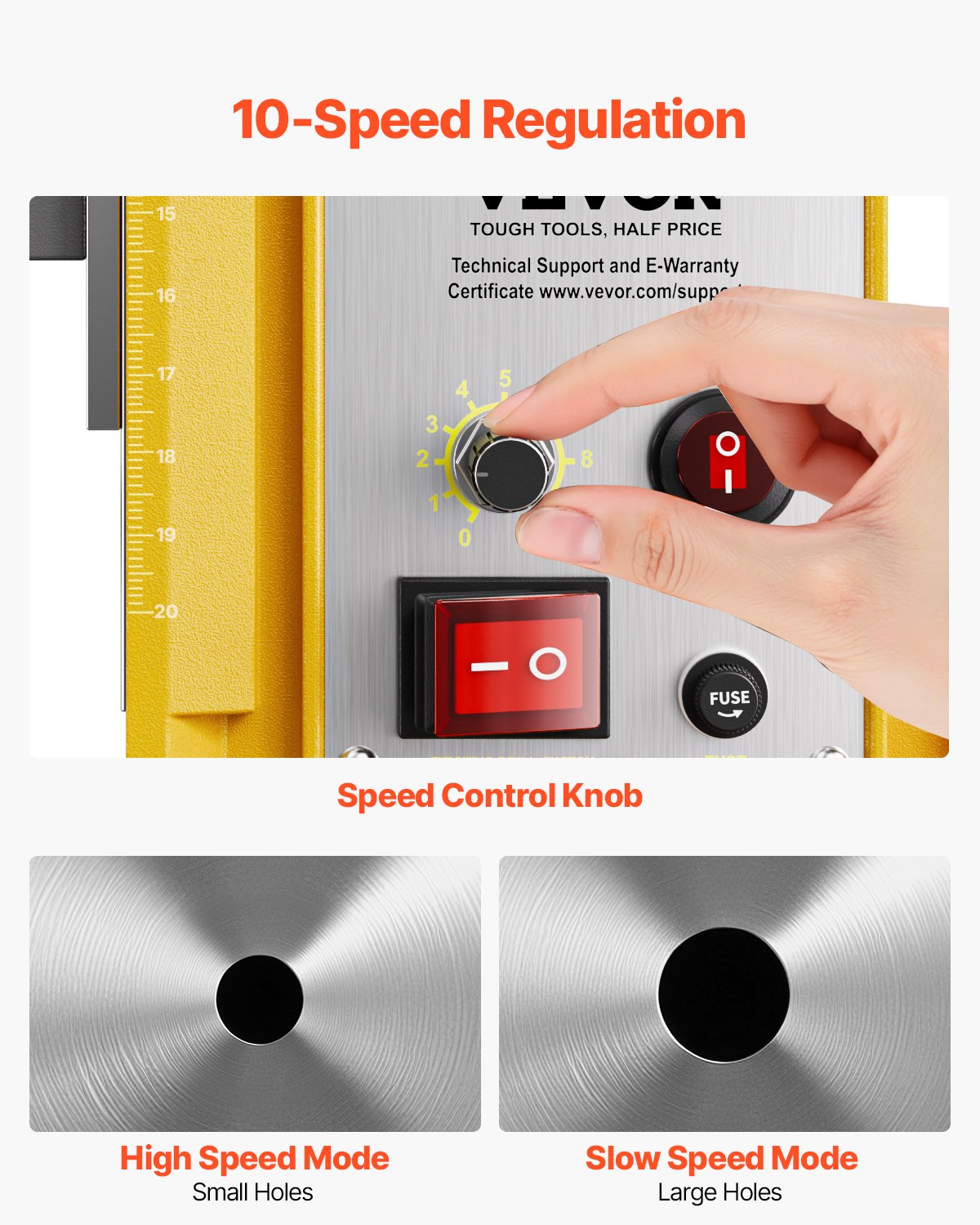 Magnetbohrmaschine, 1400-W-Motor, 2 Zoll Bohrdurchmesser, 2922 lbf Drehmoment, tragbare elektrische Magnetbohrmaschine, Drehzahlregelung 0–750 U/min, Bohrmaschine für Metalloberflächen, für Industrie und Heimwerkerbedarf