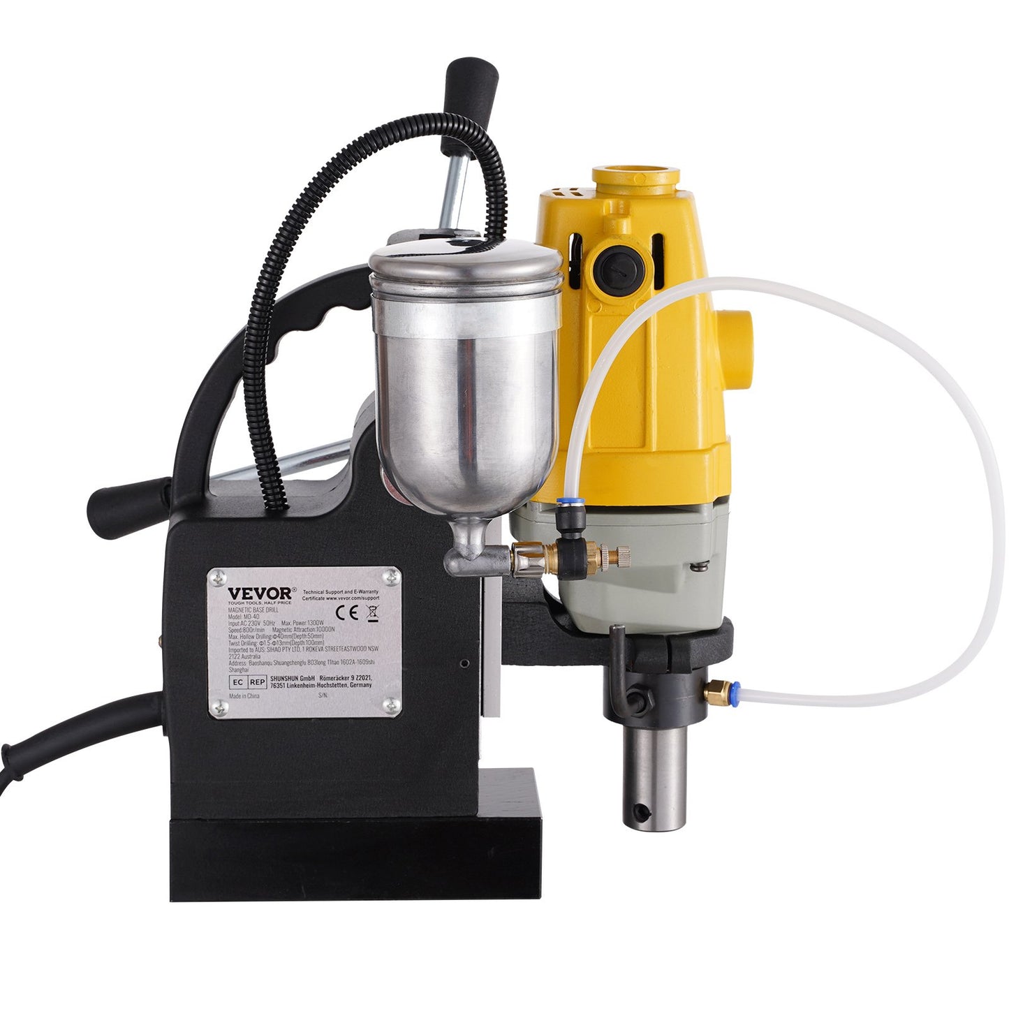 1100-W-Magnetbohrmaschine mit 12000 N Magnetkraft und 6 HSS-Ringbohrern