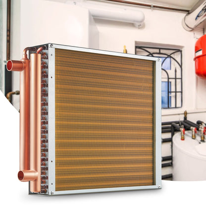 16"x 16"/40.6 x 40.6 cm Heat Exchanger Water to Air 3-Row 3/8"/ 1 cm Copper Ports 193 Fins