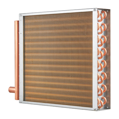 16"x 16"/40.6 x 40.6 cm Heat Exchanger Water to Air 3-Row 3/8"/ 1 cm Copper Ports 193 Fins