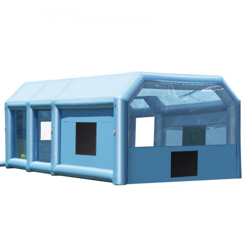 Inflatable Paint Booth, 29.5 x 15.7 x 11.8 ft/9 x 4.8 x 3.6 m Inflatable Spray Booth, with 950W+750W Powerful Blowers and Air Filter System, Portable Car Paint Booth for Large Truck, Large Van, Large Machinery