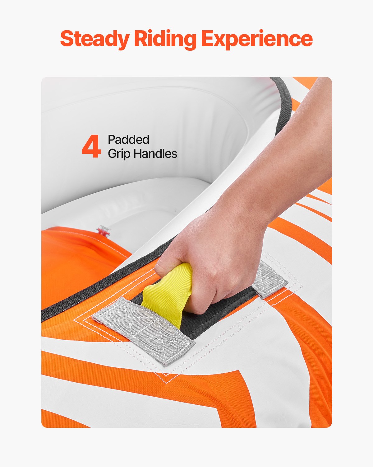 Towable Tubes for Boating 2 Person, Inflatable Boat Tubes and Towables with 2 Cockpits, 340lbs Water Sport Tubes for Boat to Pull - with 840D Full Nylon Cover, Padded Grab Handles & Safety Valve