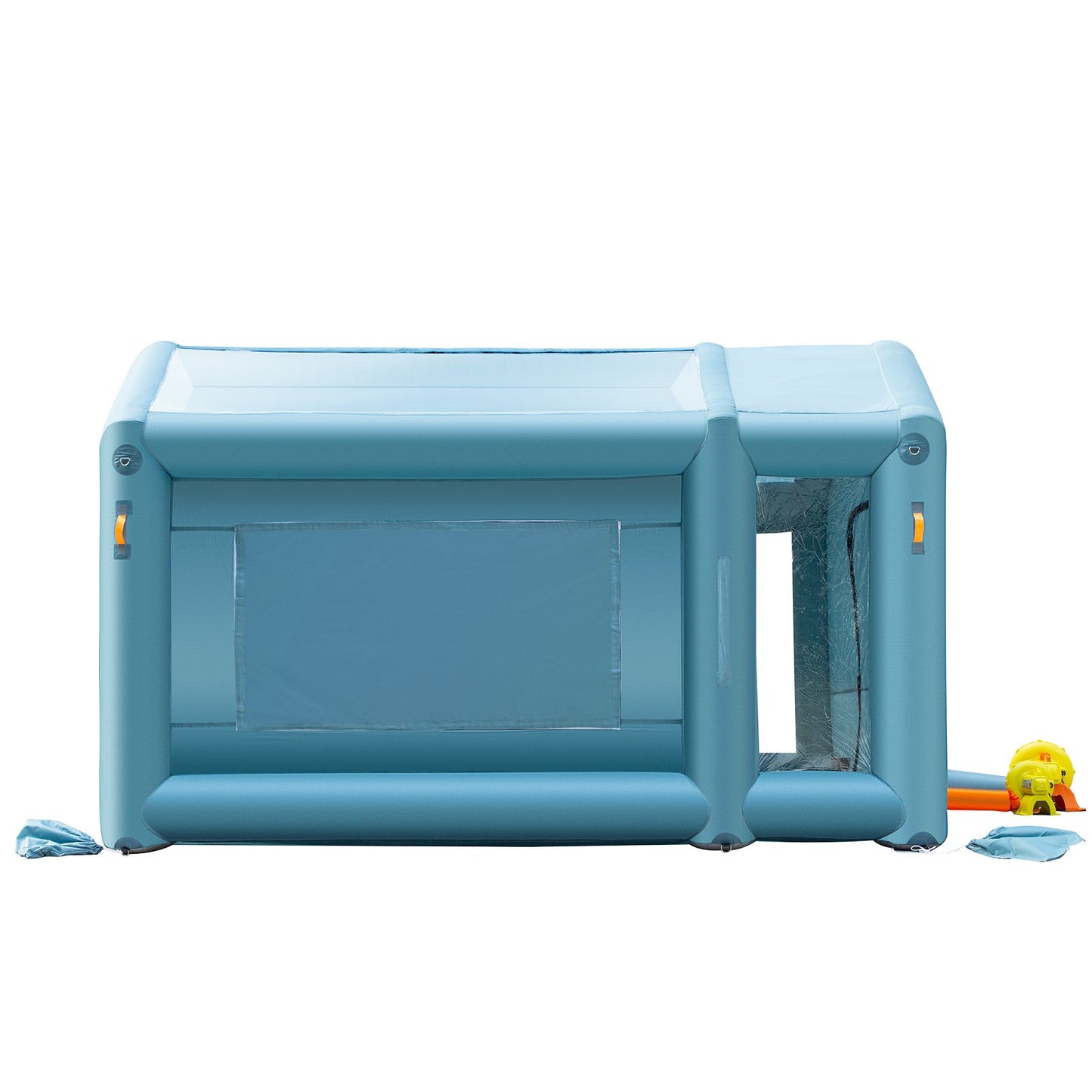 Portable Inflatable Paint Booth, 396.24 x 243.8 x 243.8 cm Inflatable Spray Booth, Car Paint Tent w/ Air Filter System & 2 Blowers, Upgraded Blow Up Spray Booth Tent, Auto Paint Workstation Motorcycle Garage