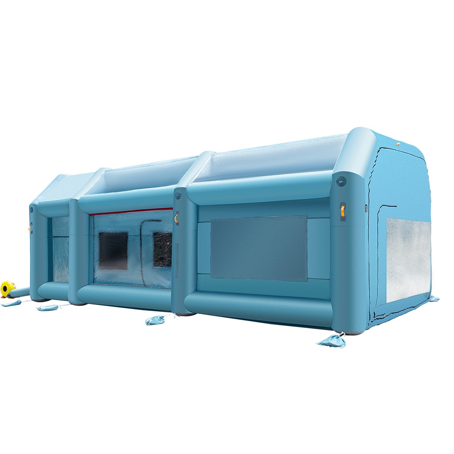 Portable Inflatable Paint Booth, 792.48 x 457.2 x 304.8 cm Inflatable Spray Booth, Car Paint Tent w/ Air Filter System & 2 Blowers, Upgraded Blow Up Spray Booth Tent, Auto Paint Workstation, Car Parking Garage