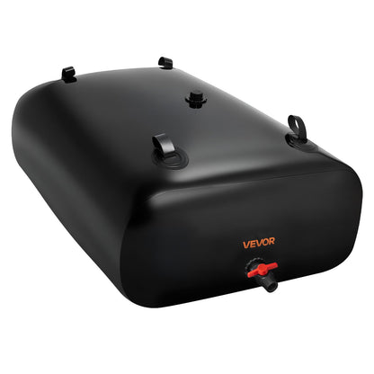 Wasserspeicherblase, 1000 l Wasserbehälter, 1000D PVC-Großvolumen-Weichsackblase, faltbar und tragbar für Gartenbewässerung, Camping, Wohnmobil, Notfälle – Schwarz