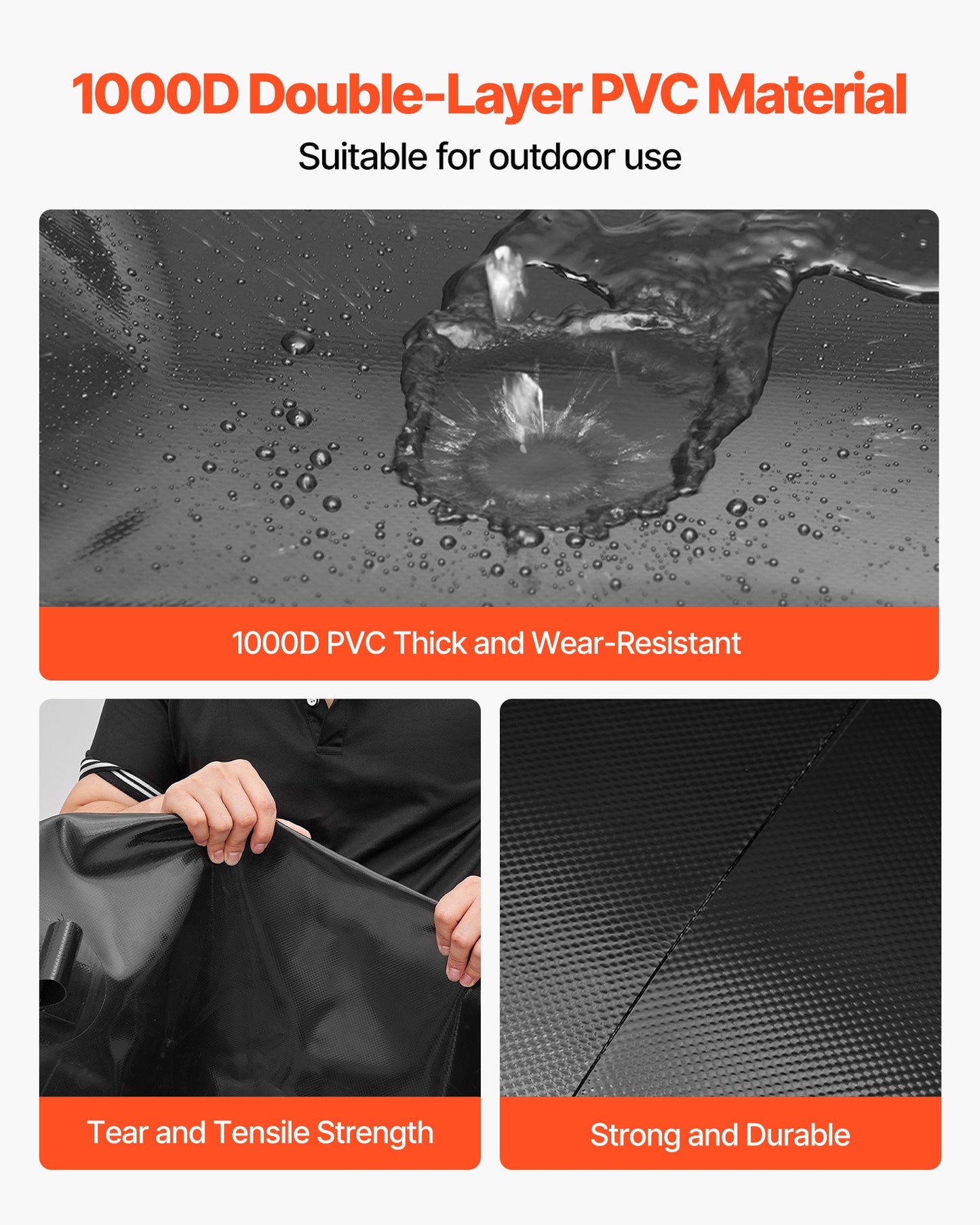 Wasserspeicherblase, 113 l, aus robustem, verdicktem 1000D PVC, faltbar und tragbar, ideal für Gartenbewässerung, Camping, Wohnmobile und Notfälle – Schwarz