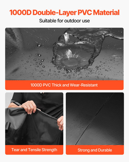 Wasserspeicherblase, 113 l, aus robustem, verdicktem 1000D PVC, faltbar und tragbar, ideal für Gartenbewässerung, Camping, Wohnmobile und Notfälle – Schwarz