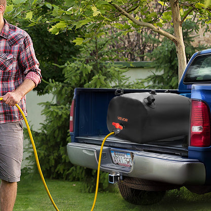 Wasserspeicherblase, 113 l, aus robustem, verdicktem 1000D PVC, faltbar und tragbar, ideal für Gartenbewässerung, Camping, Wohnmobile und Notfälle – Schwarz